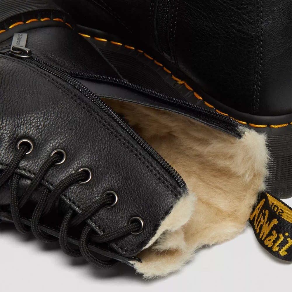 DR MARTENS JADON BOOT LEATHER FAUX FUR LINED PLATFORMS - Picture 2 of 16